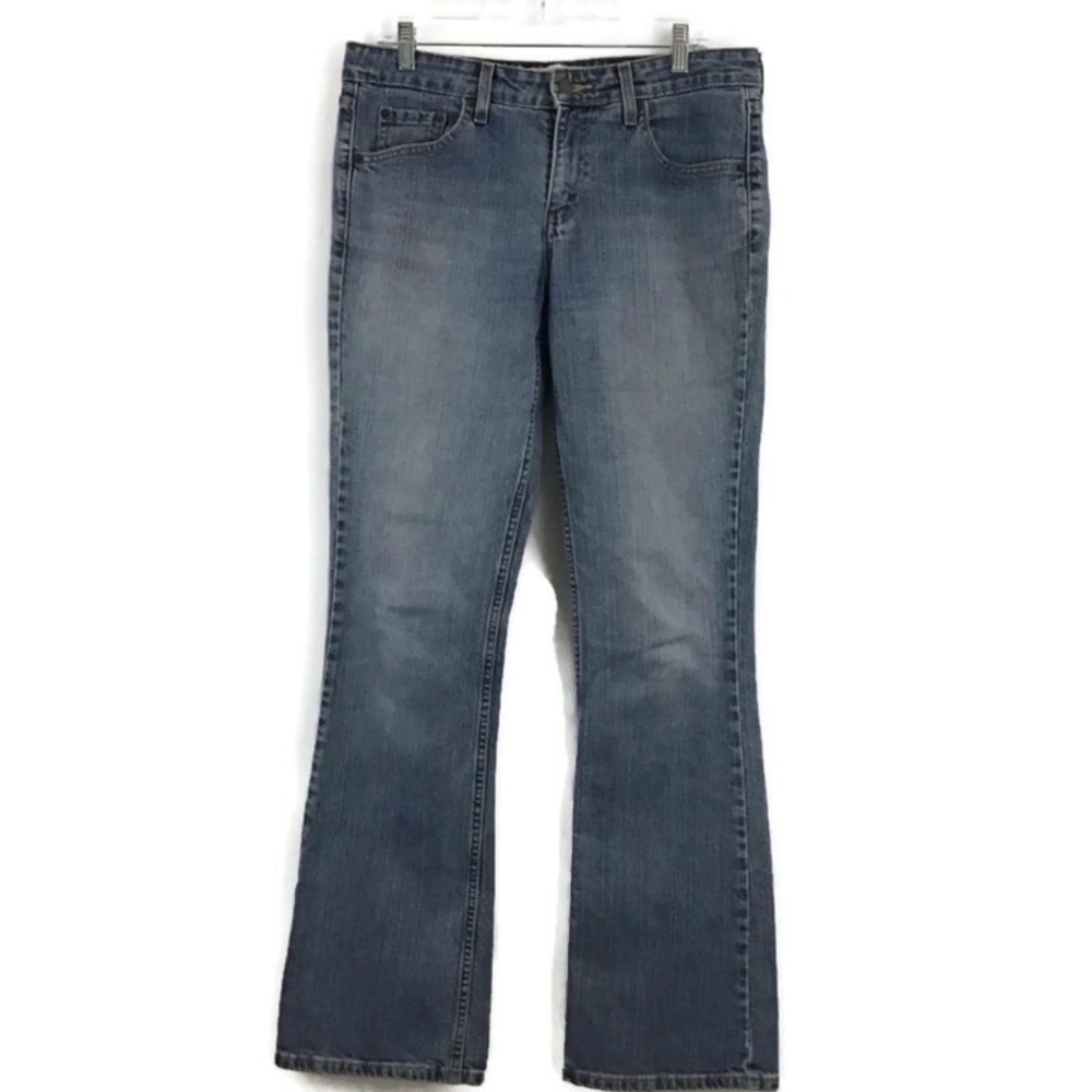 LEVIS WOMEN STRETCH LOW RISE BOOT CUT JEANS SIZE 10 LONG